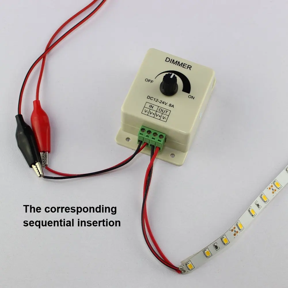 DC 12V 8A Light Dimmer Brightness Adjustable Control For Single Color LED Strip | Лампы и освещение