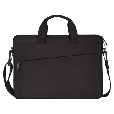 Сумка-мессенджер для ноутбука Macbook Air 13, сумка Pro 14 15 15,6 чехол для Xiaomi lenovo Asus, водонепроницаемый чехол, сумки через плечо - Цвет: Черный