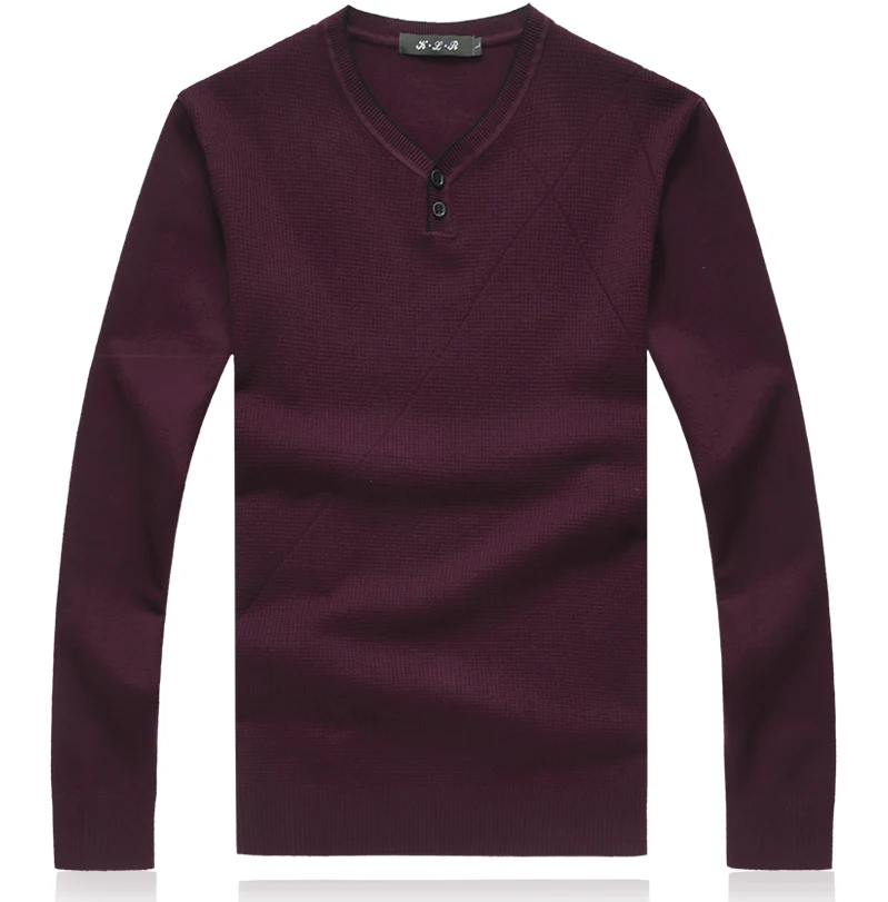 LONMMY 5XL 6XL 7XL 8XL свитер Мужская одежда пуловер с v-образным вырезом мужской Рождественский свитер мужской повседневный черный винный красный синий sueter hombre