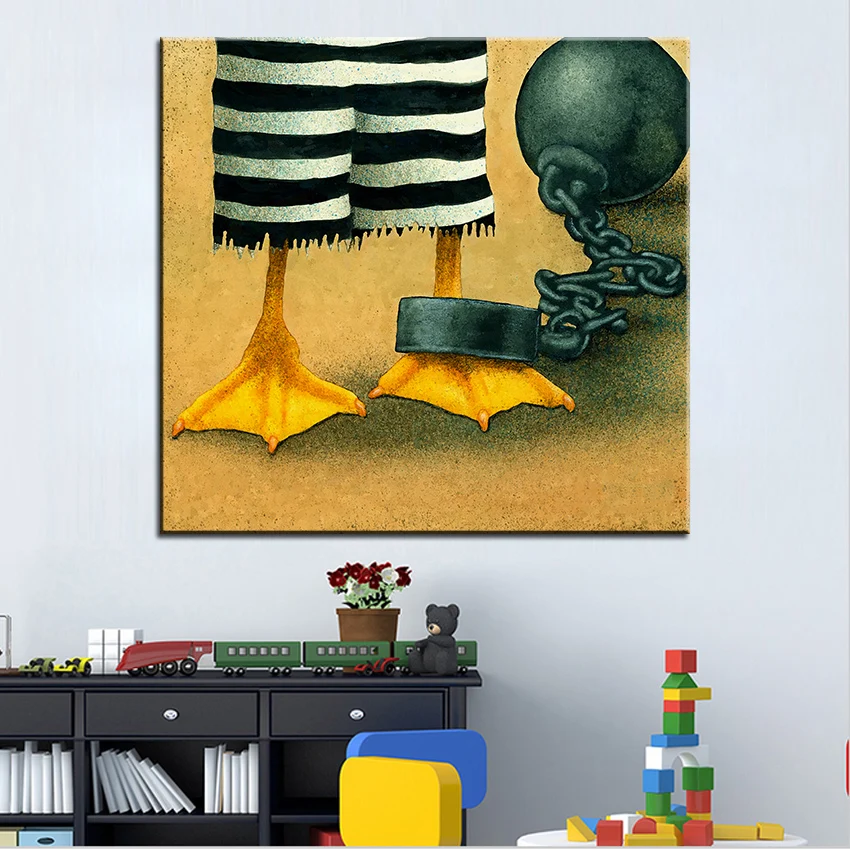 Картина маслом утка Настенная картина большого размера с конфетами для гостиной