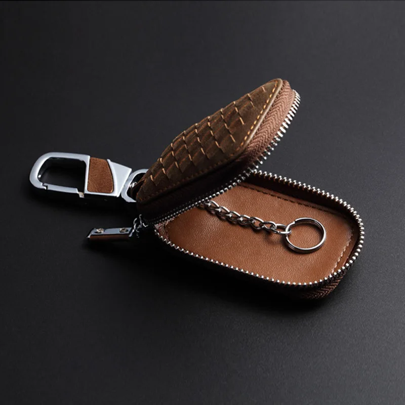 Чехол для ключей бумажники держатель на молнии чехол автомобиля настоящая