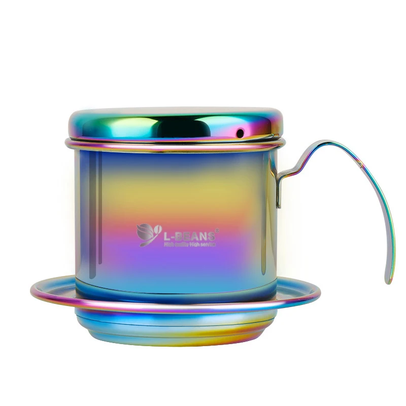 Colorful Фильтр-пресс для кофе ROKENE, вьетнамский фильтр для кофе из нержавеющей стали, лучшая капельница для дома/кухни/офиса/улицы - Цвет: Colorful