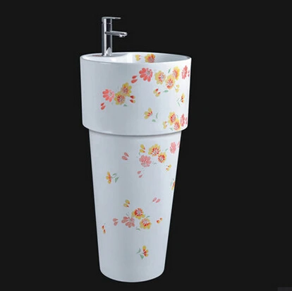 

Ceramic wash basin floor balcony column washbasin washbasins color