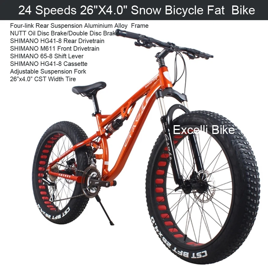 24/27 Скорости 26x4.0 &quotFat Tire Snow Bicicleta Mountain Bike26 Пляж Велосипед Жира Велосипеды Bicicletas