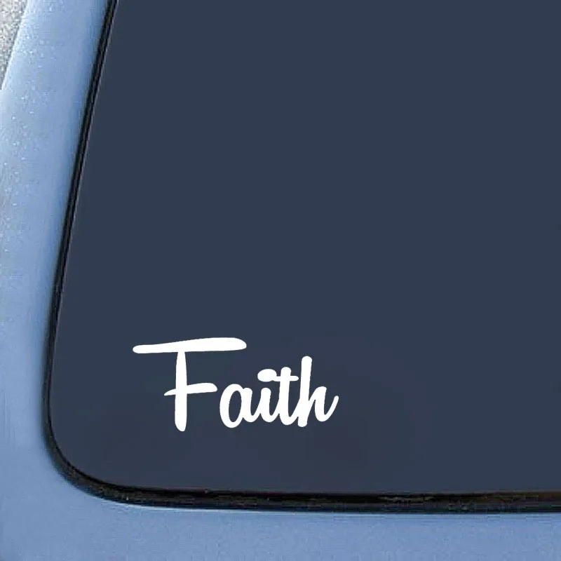QYPF 18 см * 8 2 виниловые украшения с надписью Faith God водонепроницаемая наклейка