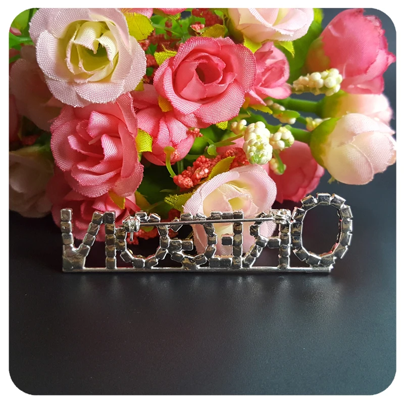 USA States Theme Gift Bling Rhinestone &quotOREGON&quot State Word Pin Crystal Brooch Jewelry | Украшения и аксессуары