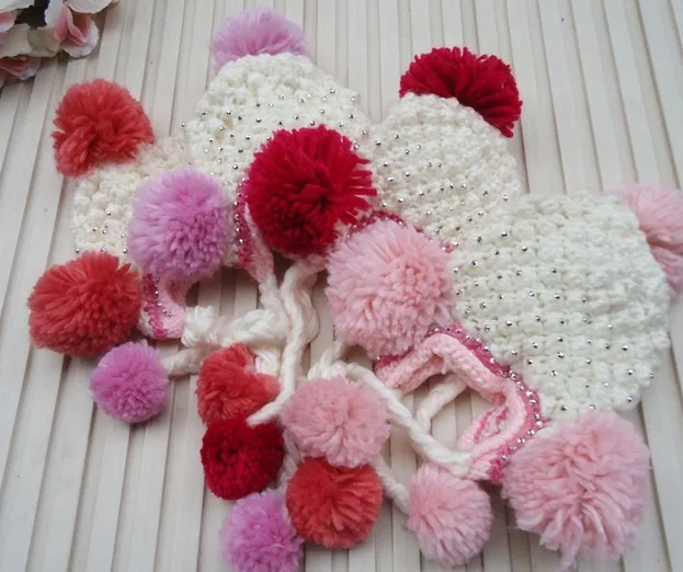 girls Crochet Hat Handmade Crochet Hat Handmade Beanie Knitted hat 20pcs/lot #2799