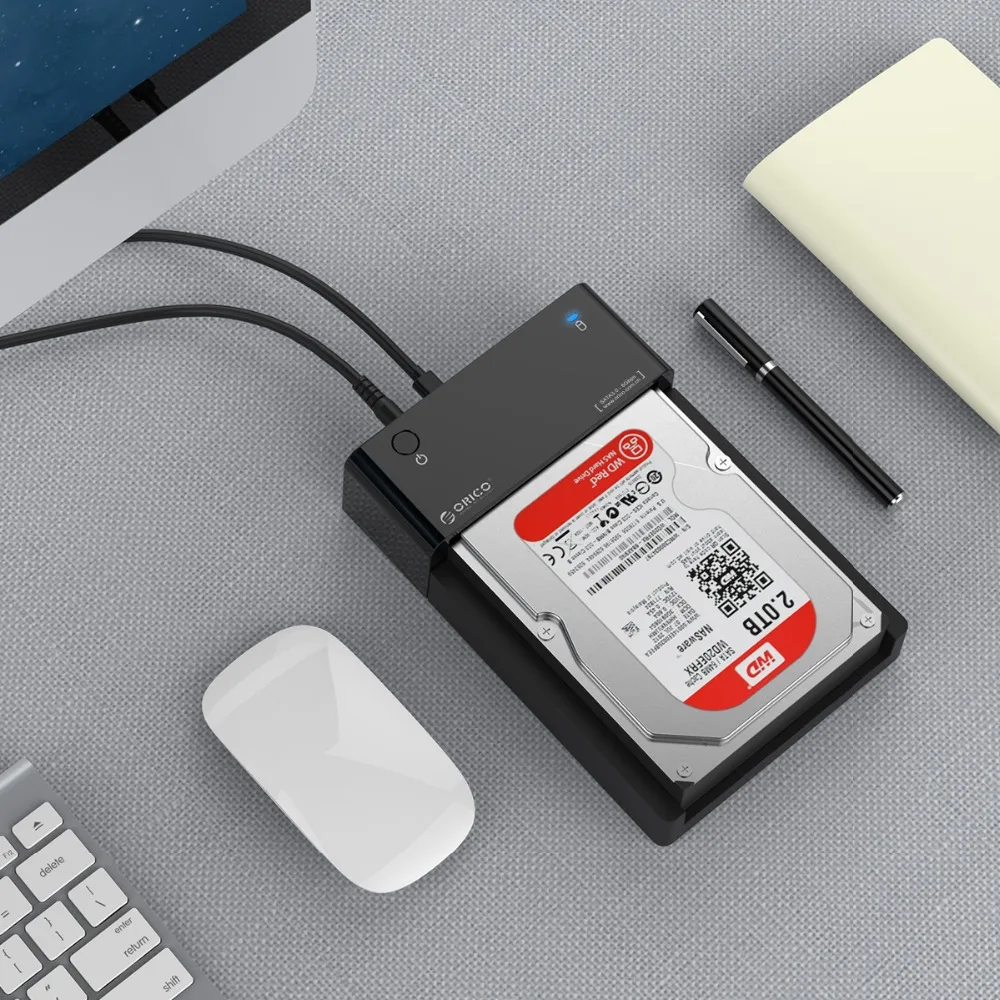 ORICO USB3.1 Gen1 к тип-c 2,5/3,5 дюймов инструмент бесплатно SATA HDD и SSD док-станция внешний накопитель для хранения-(6518C3