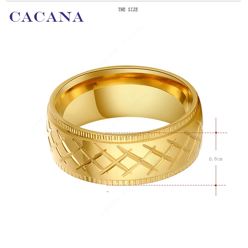 Женские кольца из нержавеющей стали CACANA персонализированные X Mark модные