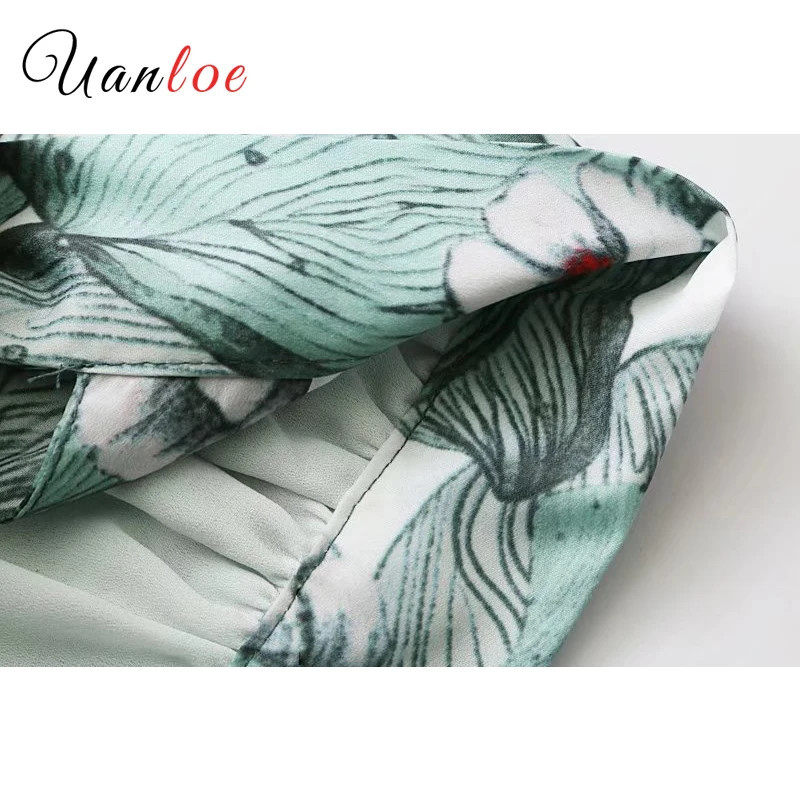 2019 г. пикантные застежка цветочный принт Короткие Стиль рубашка галстук бабочка