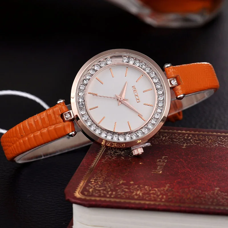 Женские наручные часы Elegance KEZZI тонкий ремешок блестящие стразы