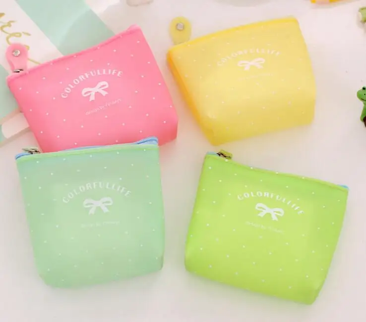 Симпатичный маленький свежий мини-кошелек с бантом/железная силиконовая