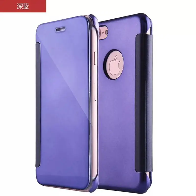 50 шт./лот роскошное умное зеркало флип чехол для iPhone 6 6G 6S 7 7G Plus View Smart Wake Up/Sleep|cover for