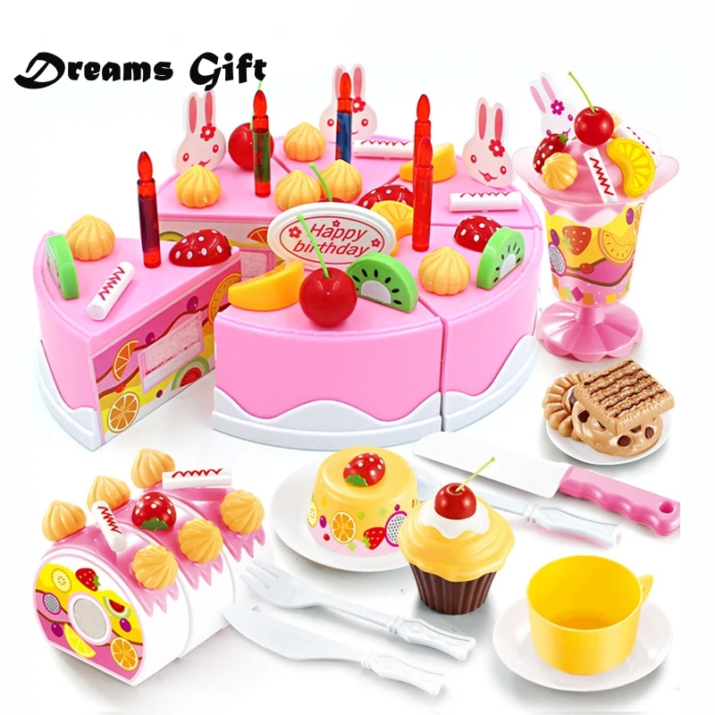 75 шт. кухонные игрушки ролевые игры торты на день рождения еда Игрушки для