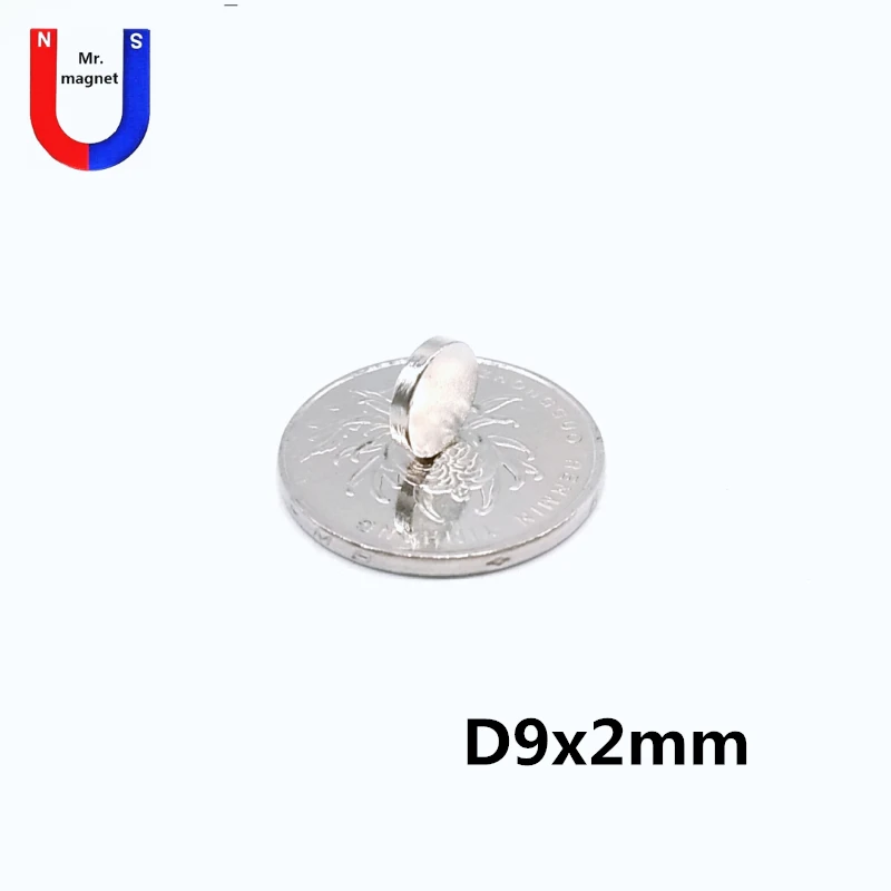 

50pcs 9x2 mm Neodymium Magnet Disc N35 Permanent Small Round Super Powerful Strong Magnetic Magnets For Craft 9 mm x 2 mm