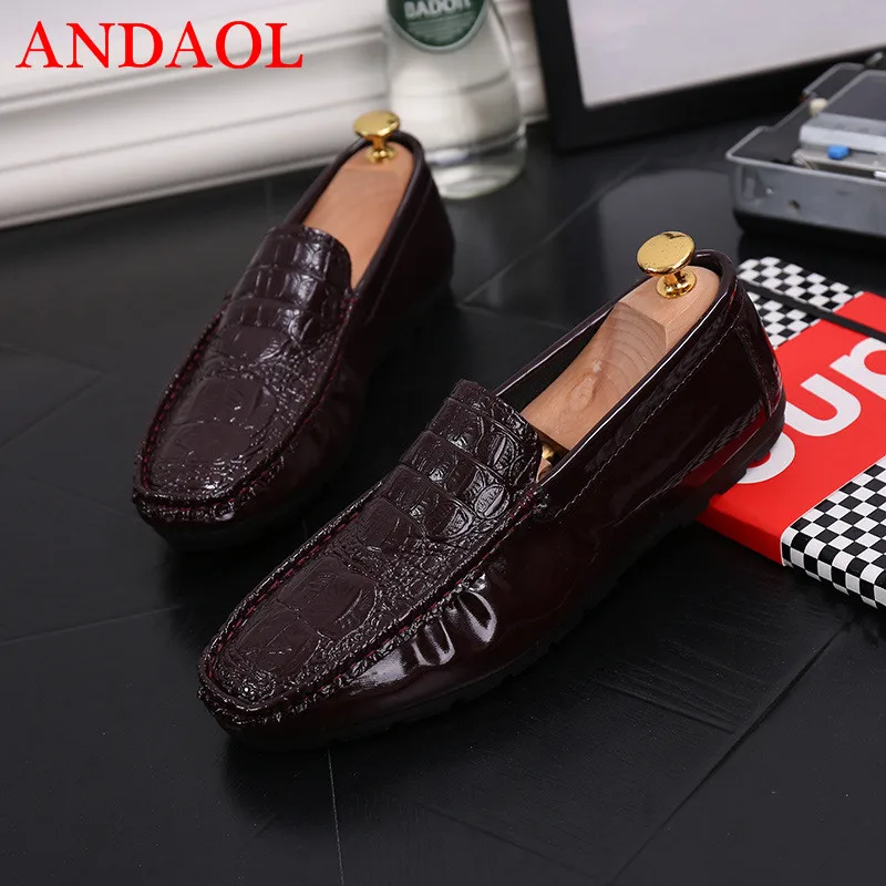 Мужские Яркие Кожаные повседневные туфли модные мягкие кожаные Нескользящие