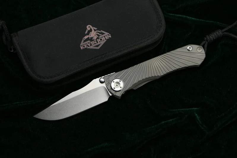 Кевин Джон CR Umnumzaan складной нож m390 лезвие титановая ручка для кемпинга охоты выживания карманные кухонные ножи для фруктов EDC инструменты - Цвет: A2