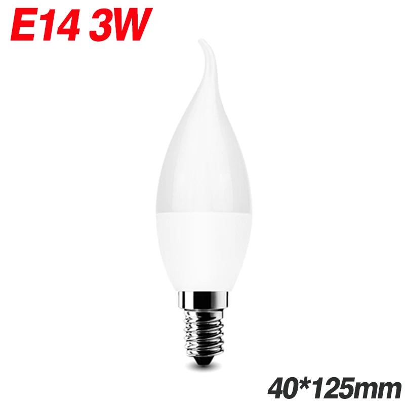 E14 3W 220V KARWEN Ampoule светодиодный светильник E27 E14 3 Вт 5 Вт 7 Вт 9 Вт 12 Вт 15 Вт 18 Вт Smart IC светодиодный светильник Холодный белый лампада Bombilla лампа - Испускаемый цвет: E14 3W 220V