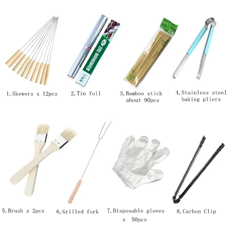 8 шт./компл. приспособления для гриля набор принадлежности барбекю гриль Кемпинг