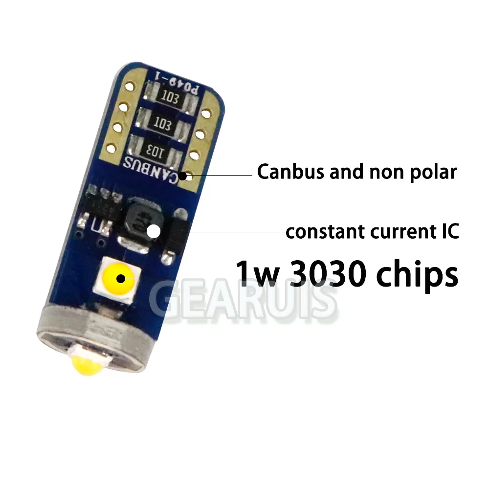 2 шт. T10 W5W Canbus 3 SMD 3030 LED Вт без ошибок купольная карта для чтения зазор лампы