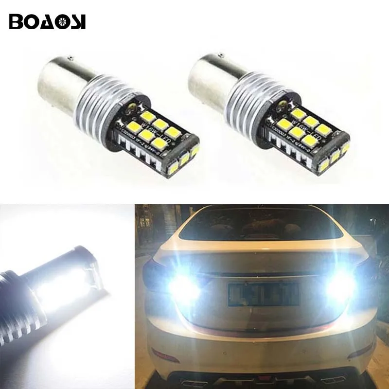 BOAOSI 2x светодиодный 1156 Ba15s обратный светильник лампочка для Hyundai SCoupe SantaFe Sonata IV