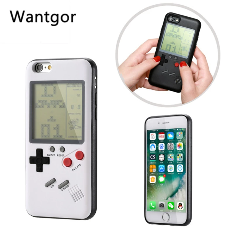 Retro Tetris Gameboy Phone Case for Apple iPhone 13 12 11 Pro 6 7 8 Plus Soft TPU Gaming Phone Case for iPhone XR X Xs Max Case