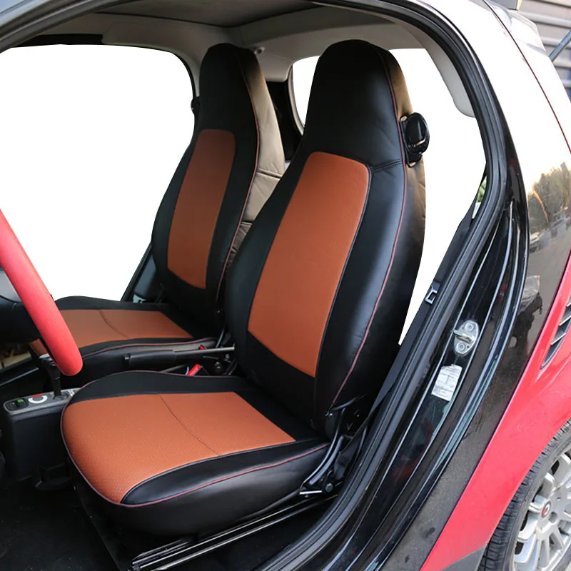 Автомобильные чехлы для сидений автомобиля из искусственной кожи для Mercedes-Benz Smart fortwo 2010~ Smart forfour чехлы для сидений автомобиля аксессуары - Название цвета: color 6