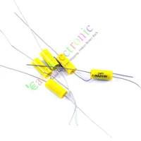 wholesale and retail 50pc yellow long lead axial polyester film capacitor 0 068uf 630v fr audio amps free shipping