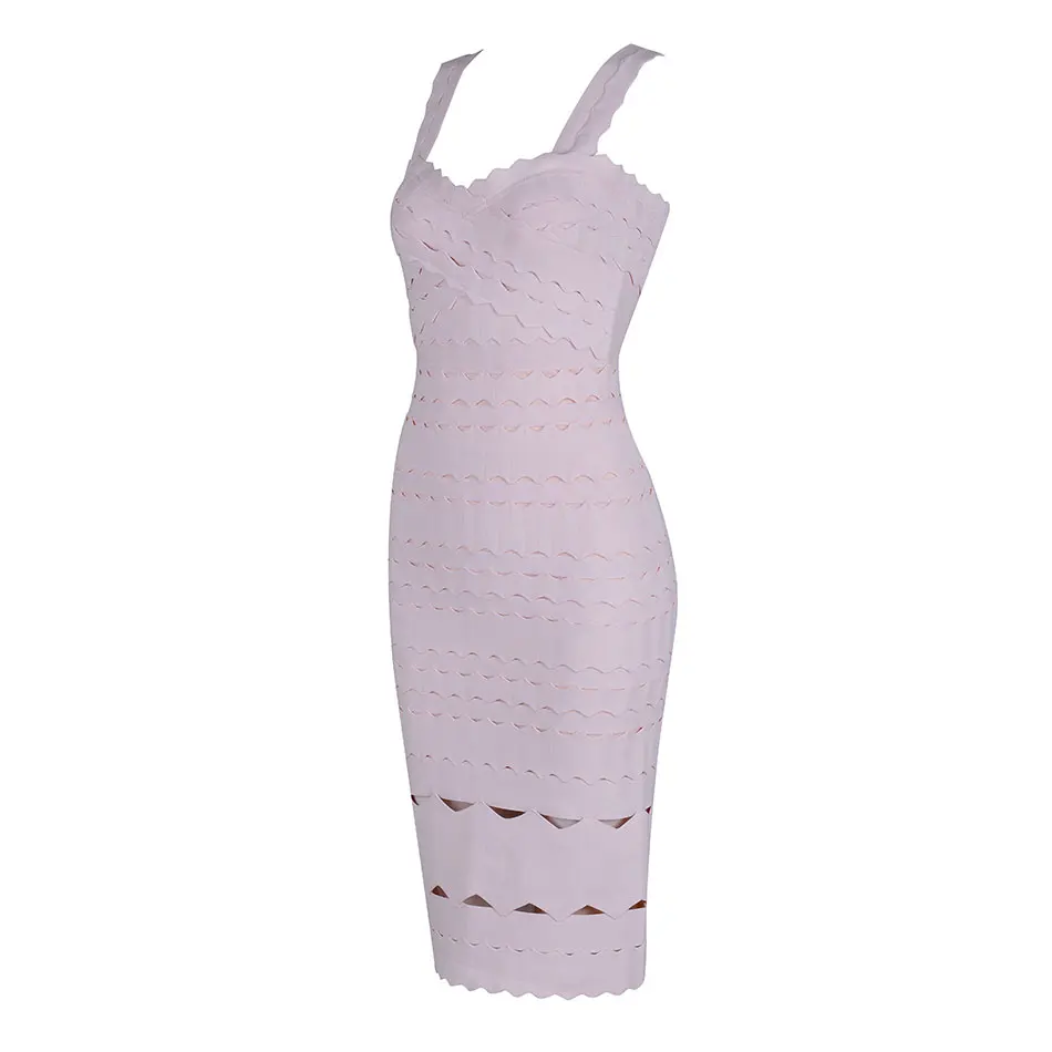 DressBird женское летнее платье облегающее сексуальное без рукавов миди с
