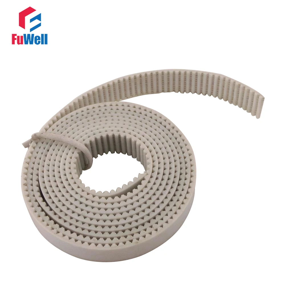 

White PU MXL Type Open Belt 6/10mm Width 2.032mm Pitch 1/2/3/4/5/6/7/8/9/10M Length Synchronous Opened Timing Belts