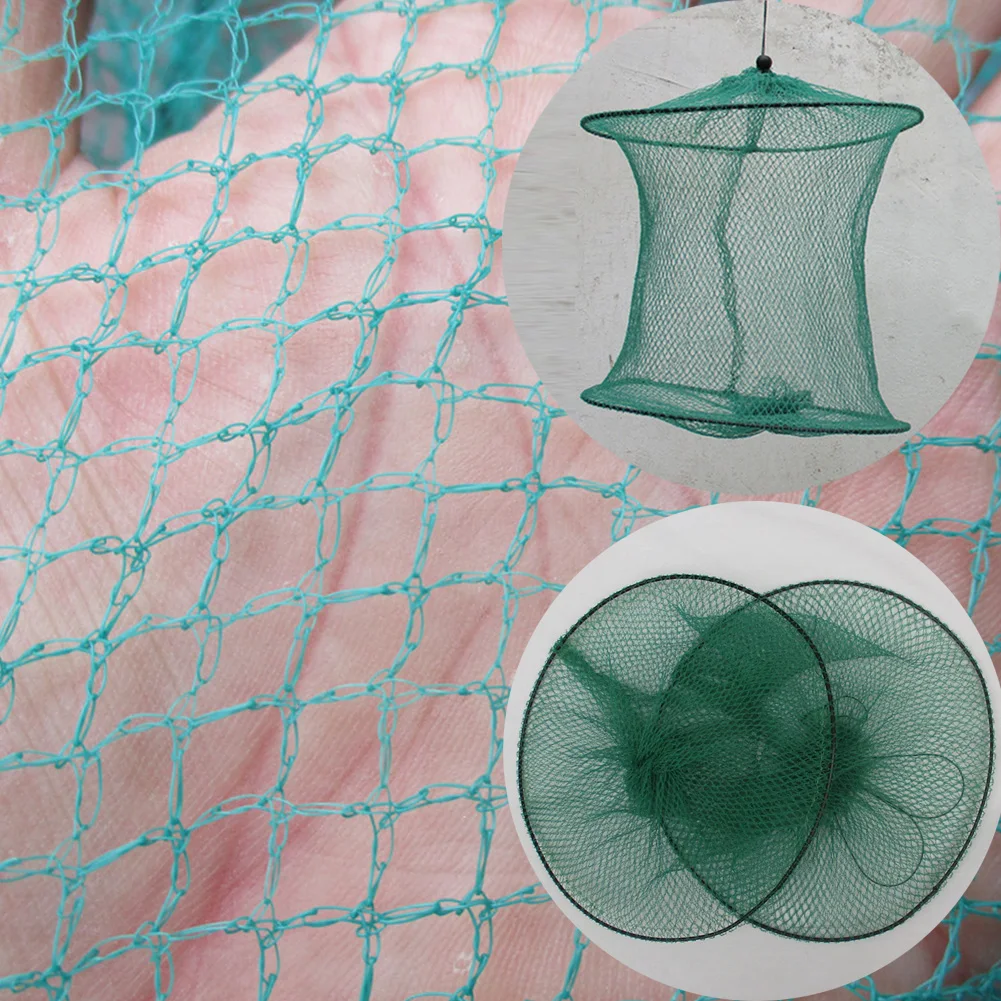 Горячая Распродажа рыболовная сеть двухслойная складная металлическая рама |