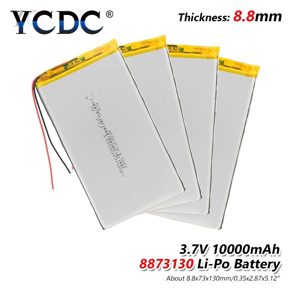 1/2/4 шт. 3 7 в 10000 мАч 8873130 Lipo Батарея с PCB для планшетных ПК DVD gps медицинского