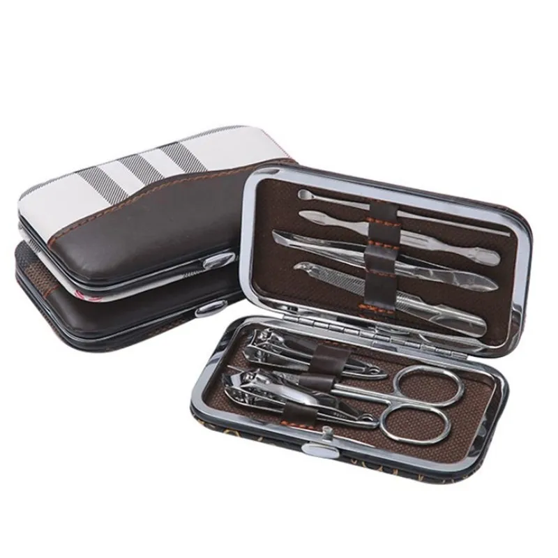 7 шт./компл. новые Маникюрные щипчики для ногтей Набор педикюра портативный