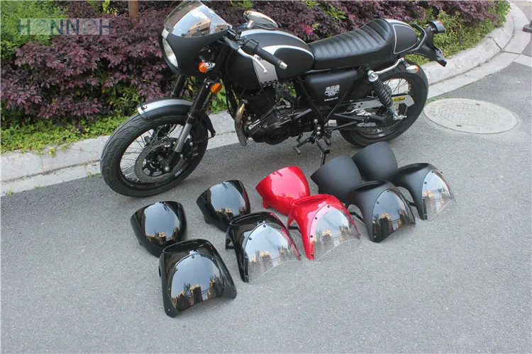 Обтекатель Cafe racer с черным чехлом на сиденье ретро мотоциклетная фара головного