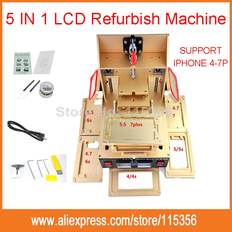 5 in 1 Multifunction Bezel Middle Frame Separator Machine + Vacuum LCD Glue Remover Laminator Preheater | Инструменты
