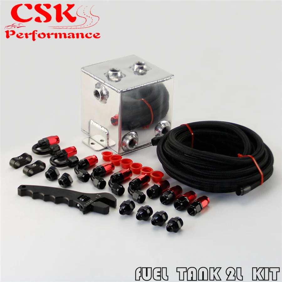 2 литровый алюминиевый топливный сетевой бак 2000 мл комплект с системой вихревого