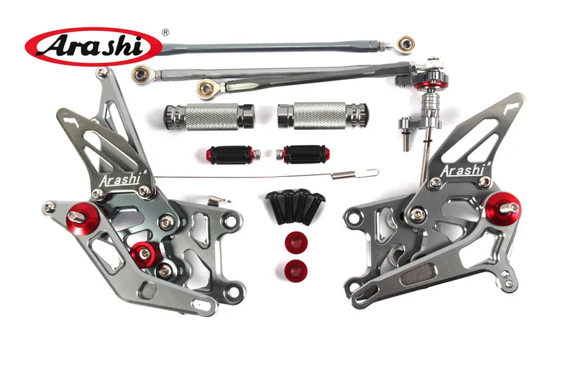 Gray ARASHI для HONDA CBR600RR 2007-2008 Rider Rearsets CBR 600 CBR600 RR 2007 2008 07 08 Регулируемые подножки для ног - Цвет: Gray