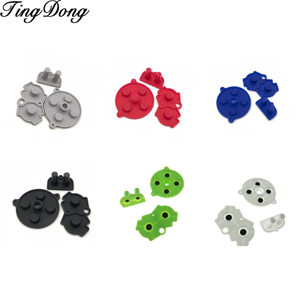 Черный для GBA резиновый проводящий колодки Замена ремонта кнопок Nintendo GameBoy Advance