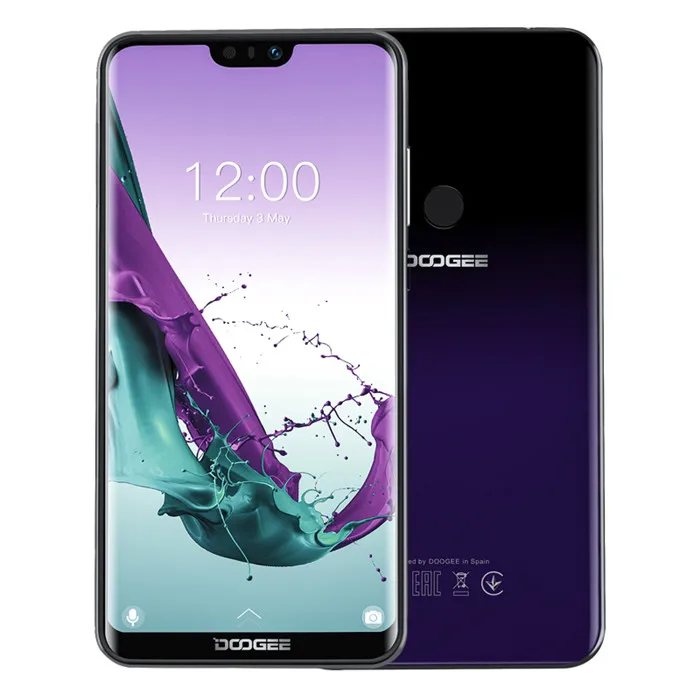 DOOGEE N10 Android 8,1, мобильный телефон, 3 Гб ОЗУ, 32 Гб ПЗУ, 5,84 дюймов, FHD+ 19:9 дисплей, двойной дисплей, 16,0 Мп, 3360 мАч, 4G LTE, две sim-карты, смартфон - Цвет: Фиолетовый