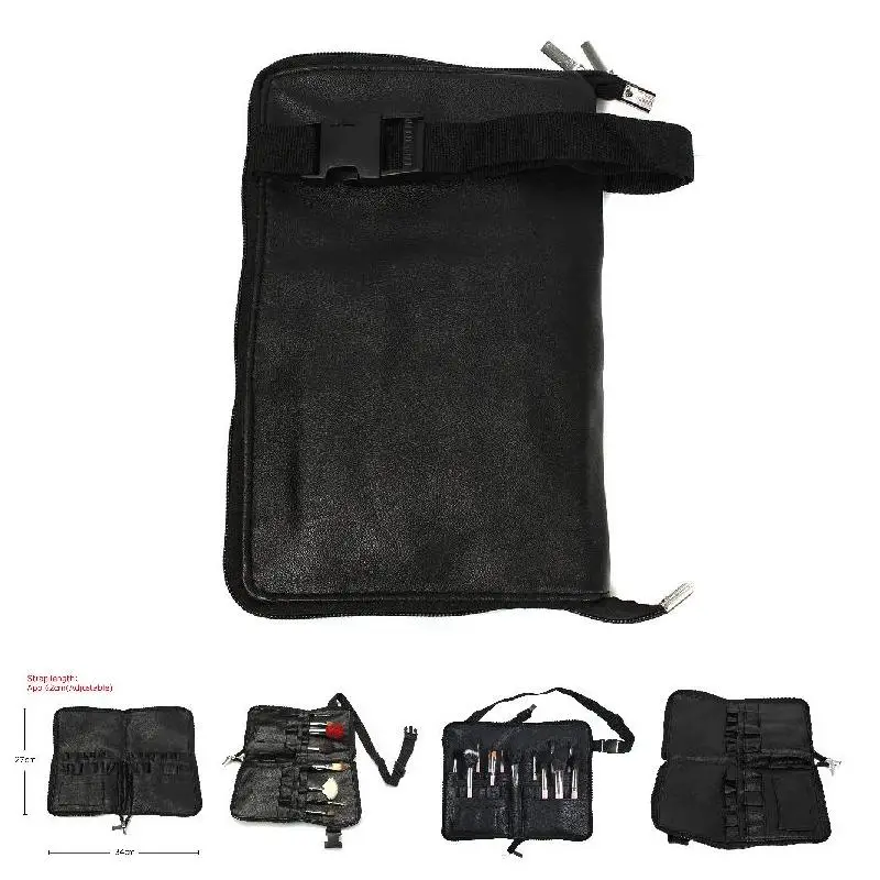 Профессиональная сумка для макияжа из искусственной кожи с 28 карманами