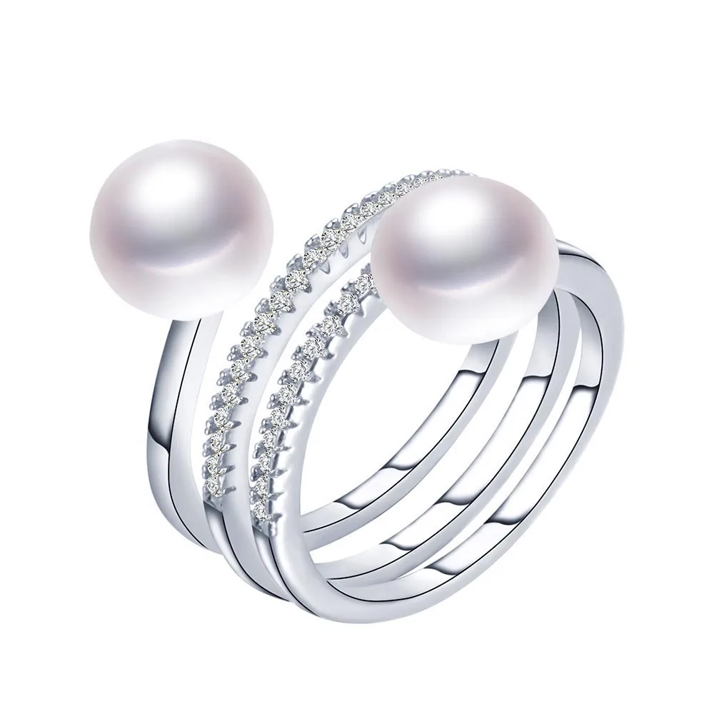 Двойной ярмарка специальной Для женщин кольцо черный Цвет розовый и белый