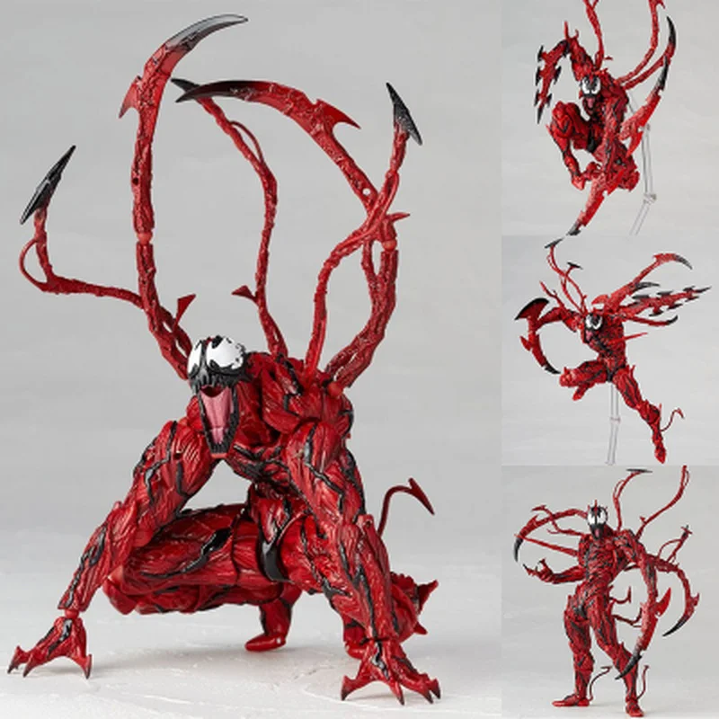 Красный яд Карнаж Удивительный Человек-паук BJD суставов игрушки Marvel подвижная фигурка модель игрушки Рождественский подарок