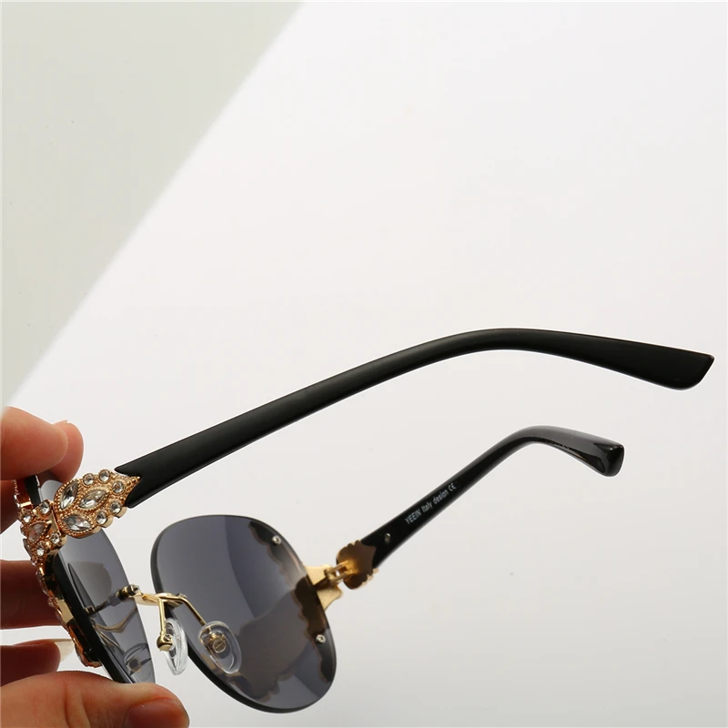 Роскошный дизайн стильные бескаркасные женские солнцезащитные очки Женские s