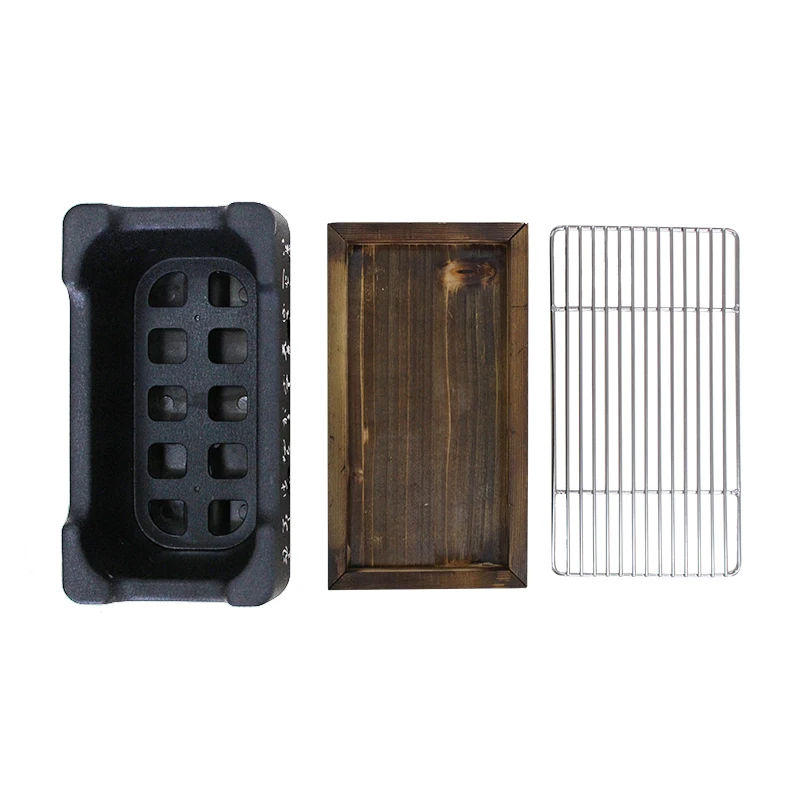 

Japanese Korean BBQ Grill Oven Aluminium Alloy Charcoal Grill Portable Party Accessories Household Barbecue Tools Mini/S/L