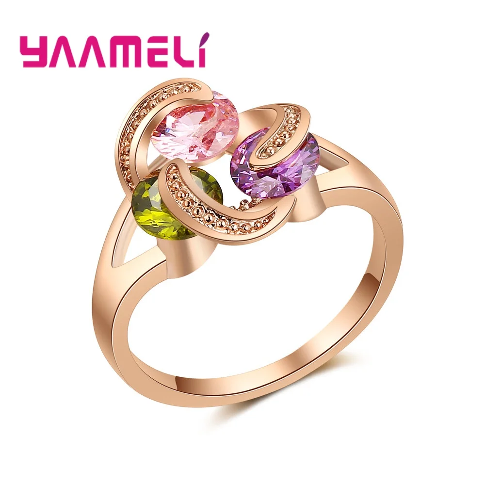 Большая рекламная акция модное розовое золото Ювелирное кольцо в форме цветка