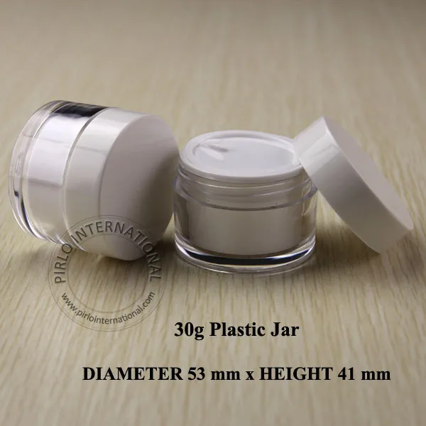 30 г/1 унций пустая акриловая Косметическая банка для крема упаковка пластиковая и