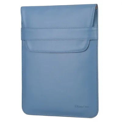 blue Ультратонкий гладкий Чехол из искусственной кожи для ноутбука 15,6 14 для Macbook Air 13 Pro 11 15 Touch Bar чехол для Xiaomi Asus hp - Цвет: blue