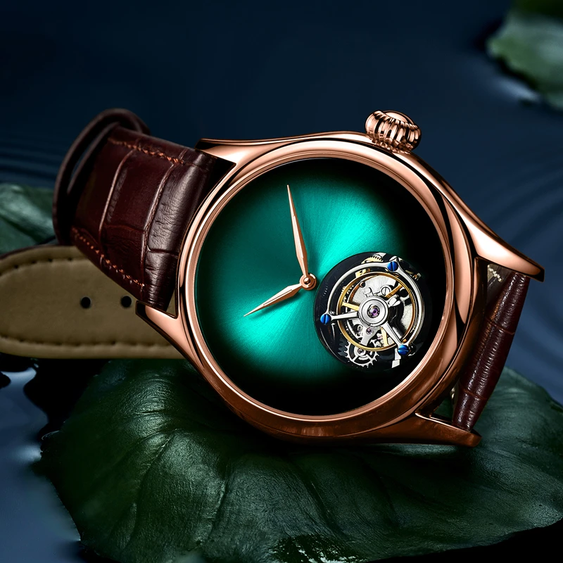 Tourbillon механические часы мужские Лидирующий бренд часы сапфировые зеркальные оригинальные ручные намотки полый ход Мужские t кошачий глаз часы Saat