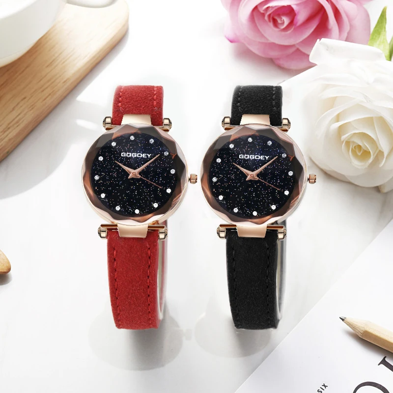Gogoey женские часы модные Reloj Mujer звездное небо роскошные женские часы для женщин Стразы bayan kol saati