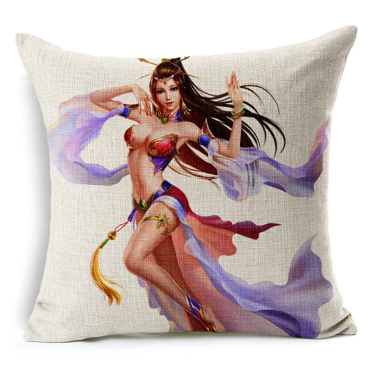 Южная Корея ручная роспись мультфильм CG игра персонаж подушки Чехлы хлопковый